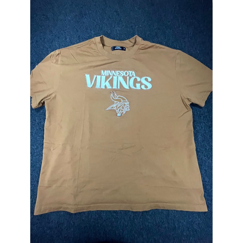 Pro Standard NFL Minnesota Vikings Football Shirt Mens 2XL Brown Embroidered